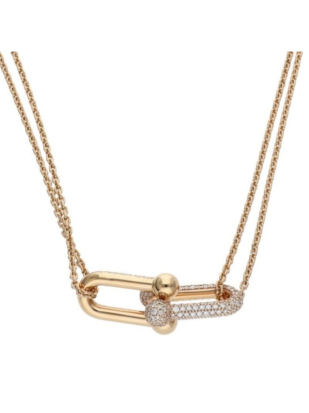 Tiffany & Co HardWear Double Link Large Pave Diamond Necklace